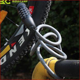 贝斯卡自行车锁山地车锁单车钢丝密码锁电动车防盗锁配件链条锁